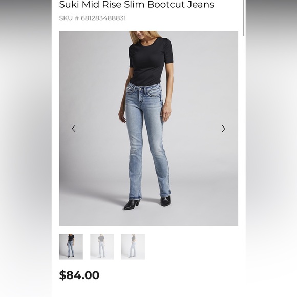 NWOT Silver Suki Straight Jeans (size 30x29.75) - Picture 2 of 8